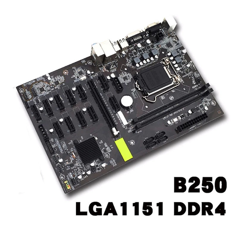 best chipset for gaming pc B250 Mining Motherboard Set for LGA 1151 with G3900 CPU 12 PCI-E GPU Slot 2133MHZ DDR4 for Bitcoin ETH Miner Mining Rig cheap pc motherboard