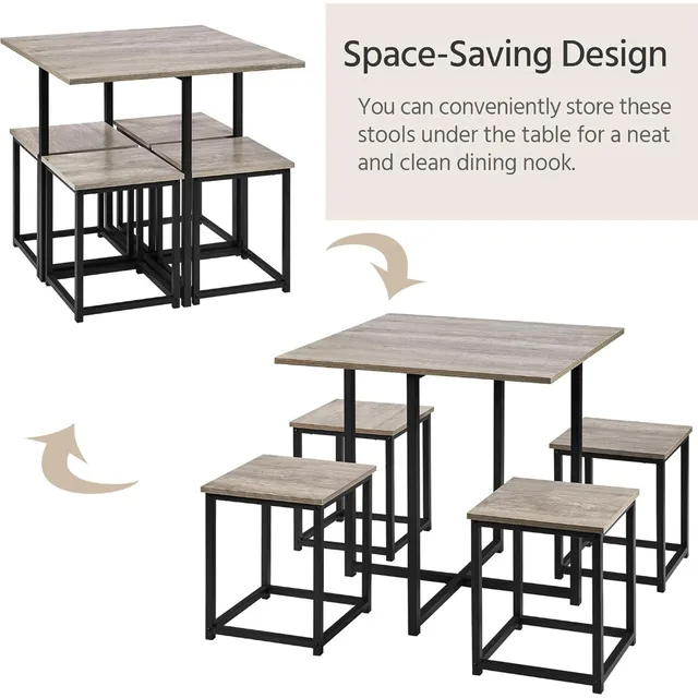 Industrial Dining Table Set 4