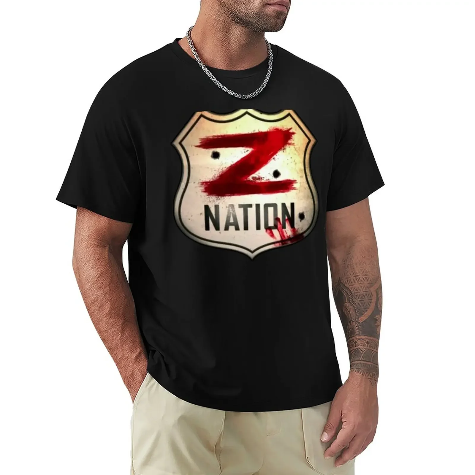 T-Shirt Z Nation Taglie Forti Magliette Taglie Forti Per Uomo Cotone