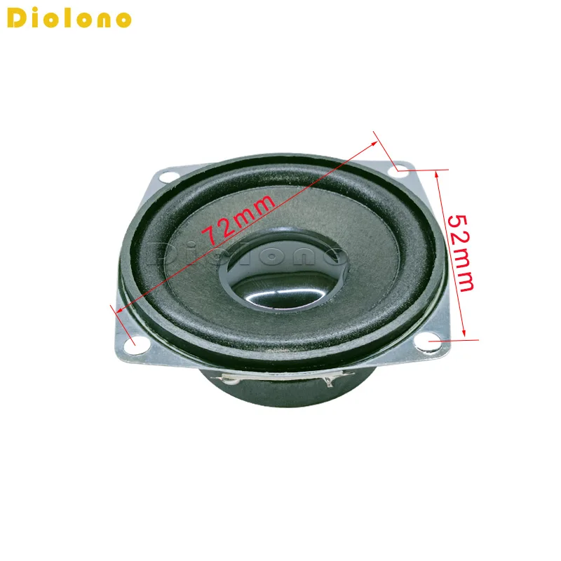 4 Ohm 3W 66MM 2.5 Inch Square Speaker 45MM External Magnetic Foam Edge Height 29MM diy Speaker