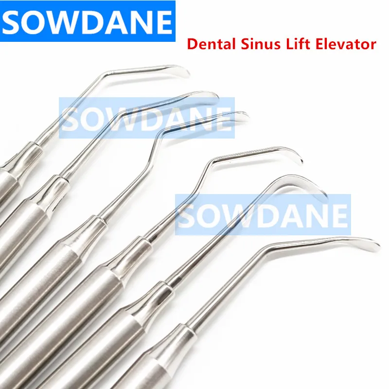 pçs elevador elevador dental elevadores de aço inoxidável dental implante sinus elevador de elevação extremidades duplas instrumento ferramenta autoclavable