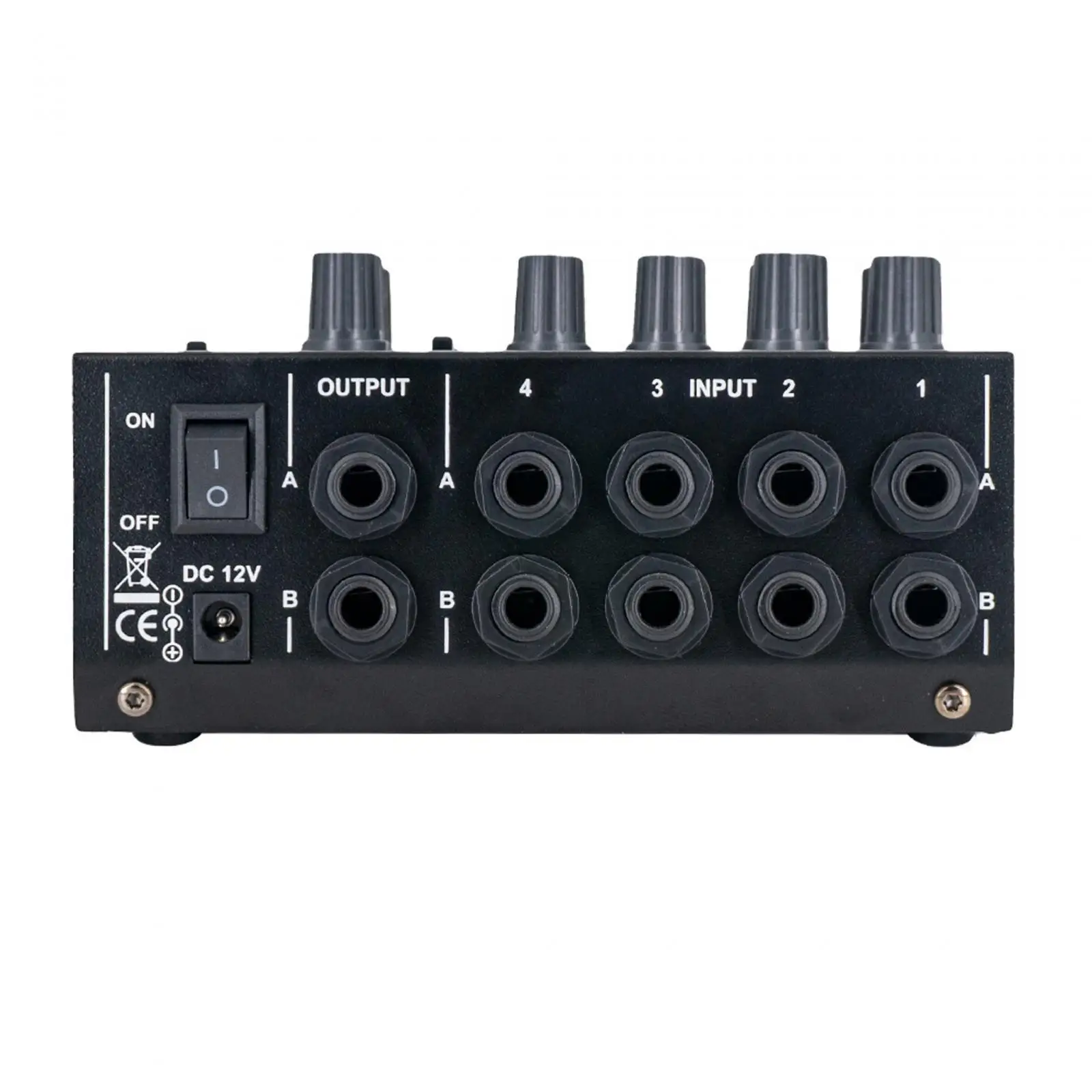 Audio Mixer 8 Channel Input Portable Line Mixer for Microphones Guitars Bars