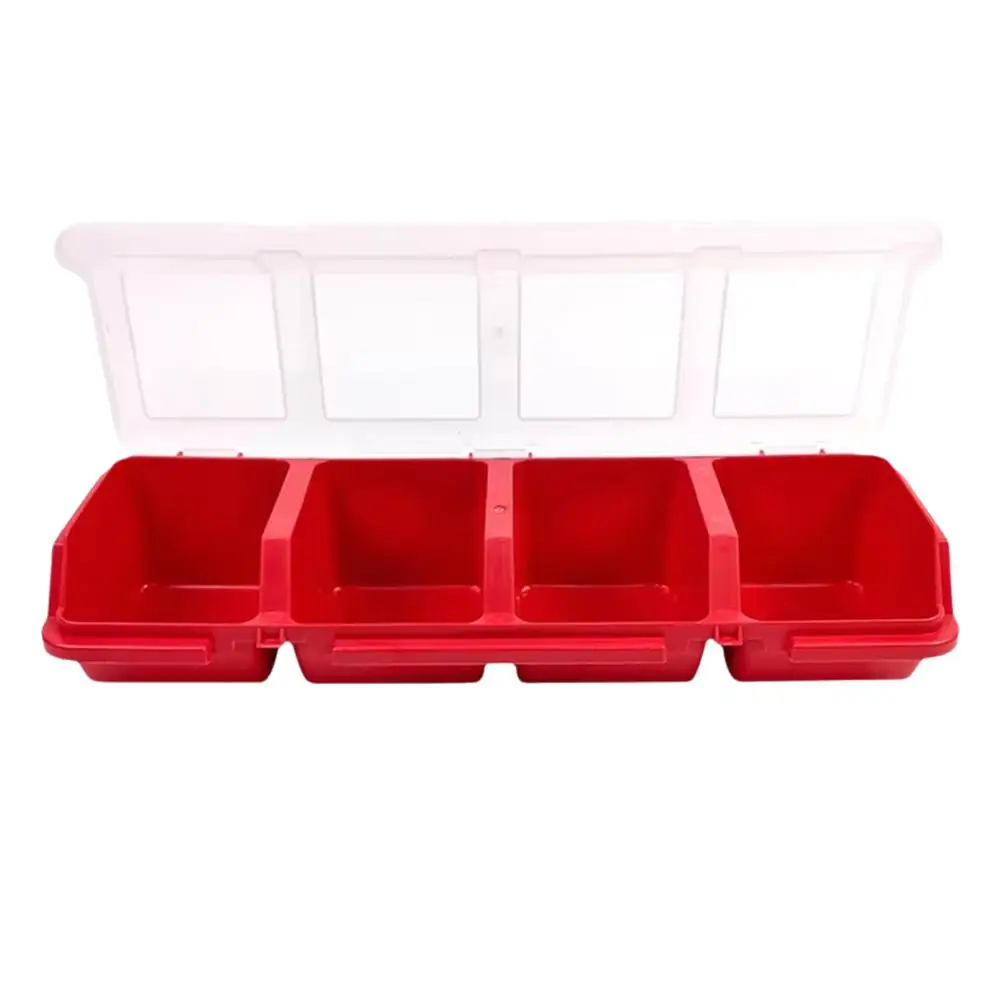 1pcs Plastic Multi-Compartment Organiser Box For Screws Plastic Hardware Divider Storage Case With Lid Display Y7K9 5