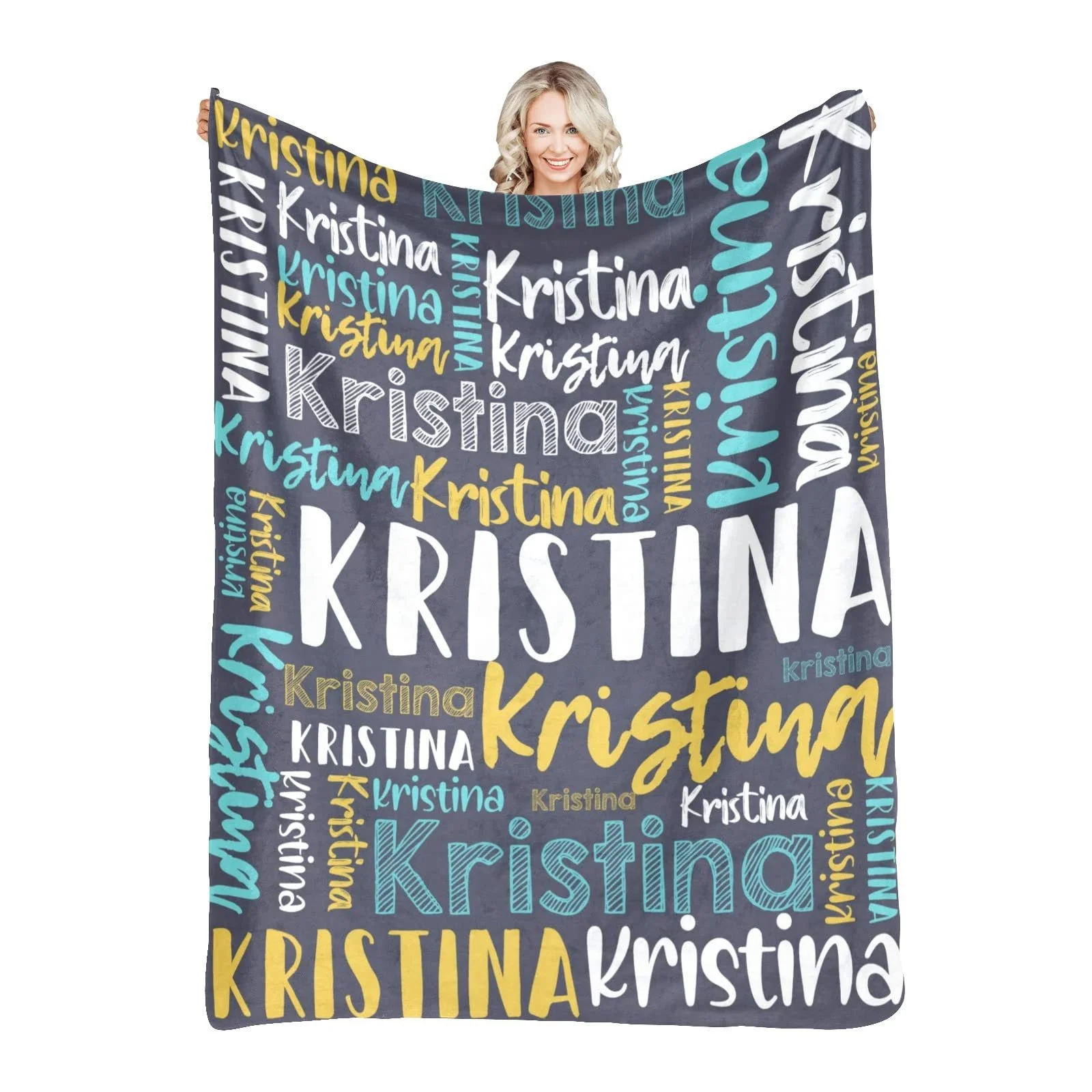 Personalized Flannel Baby Blanket - 30 Color Options, Custom Name, Monochrome Fleece Gift