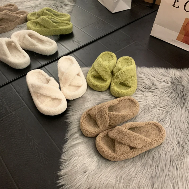 New Women's Slippers Luxury Mink Fur Soft Bottoming Home Flat Slippers Fashion Comfortable High-quality Casual Women's Slippers
