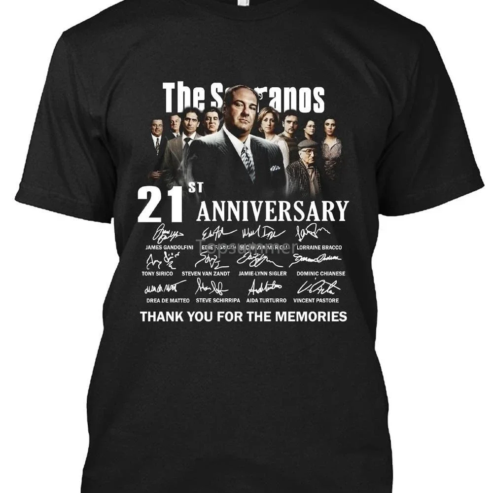 

The Sopranos 21St Anniversary Cast Signed Tony Carmela Soprano Vintage Shirt Retro T Shirt