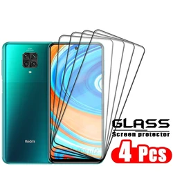 Premium Full Cover Tempered Glass Screen Protector - 9H Hardness for Redmi Note 9 Pro (4 Front Glass)