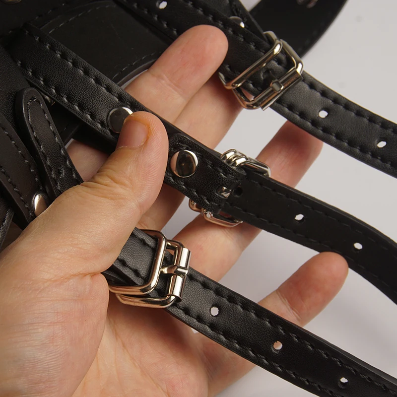 Sex Toys Leather Harness Massage Wand Belt Vibrator Restraint BDSM Pleasure Bondage Chastity Women