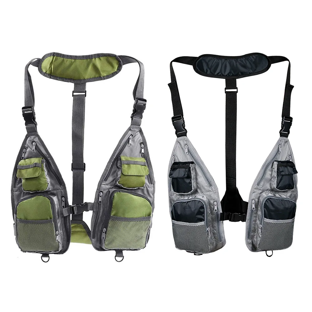 Outdoor Fishing Vest 600D Oxford Cloth Breathable Fishing Vest Multi-pocket Lightweight Small Tool Storage for Fisherman