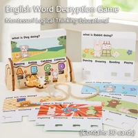 Children Alphabet Word Cards Montessori Toys Logical Thinking English Word Decryption Unlocking Table Game Early Educational Toy 2