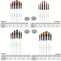 24/6pcs Artist Paint Brushes Set Nylon Tips Artist Paint Brushes For Acrylic Oil Watercolor Acrylic Painting Body Face Rock Art 2