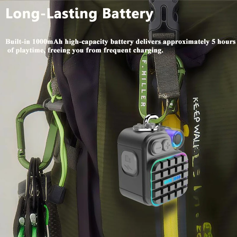 Mini Pocket Bluetooth Speaker Wireless Bluetooth 6.0 Shocking Bass Subwoofer RGB Light Party Loudspeaker Portable MP3 Music Box