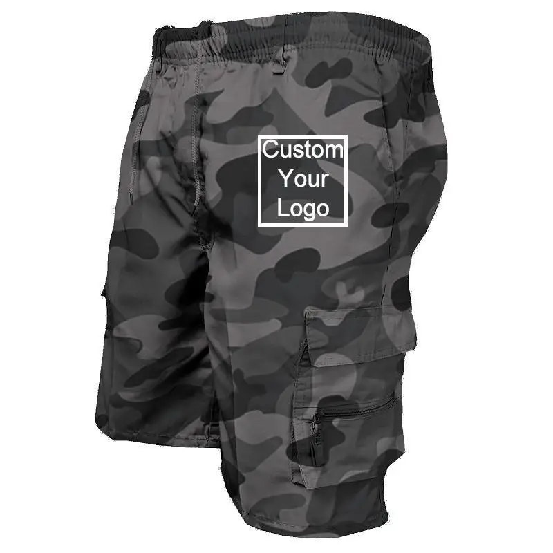 Custom Logo Men Summer Solid Breeches Cargo High Quality Breathable Quick Dry Casual Fashion Short Pants Multi Pocket Shorts