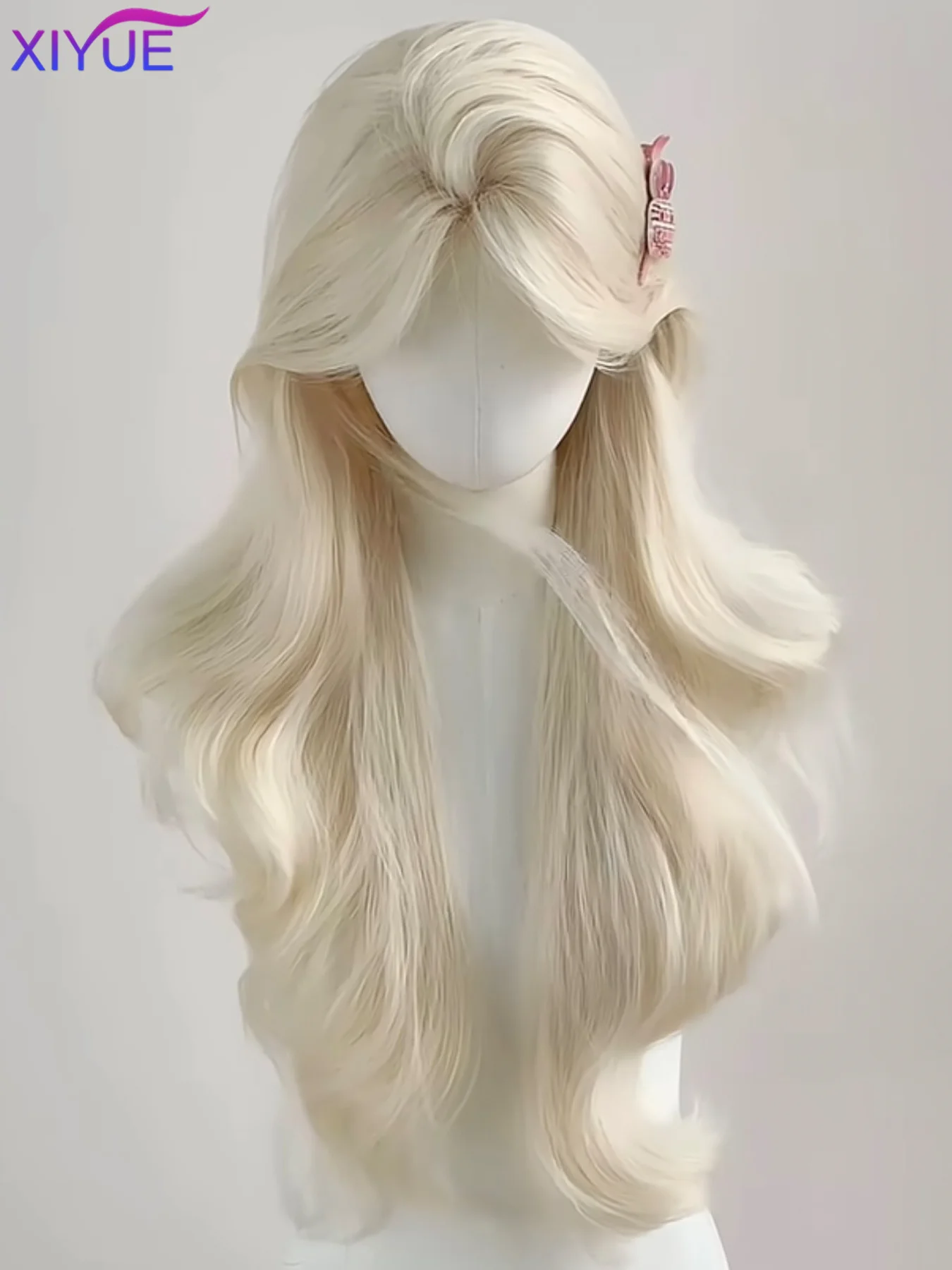 Synthetic Long Straight Lolita Wig with Bang Pink Blonde Blue Green Cosplay Party Halloween Christmas Wavy Curly Wig