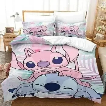 Disney Lilo & Stitch Animation 3D Home Textile Pillowcase Quilt Cover Bedding