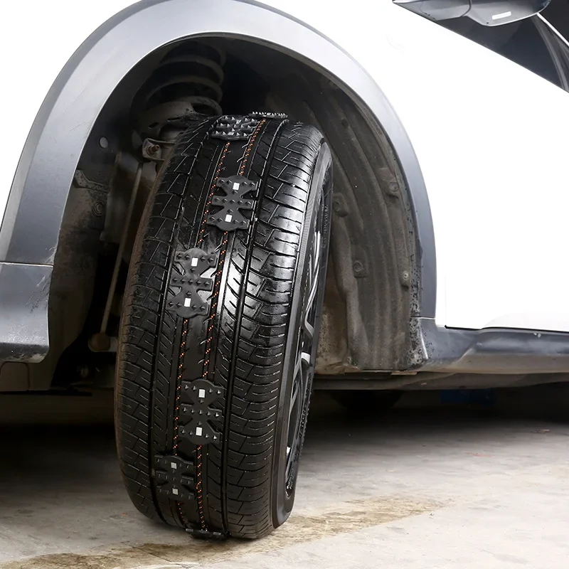 4X Winter Anti-skid Universal Black Anti-slip Tire Wheel Anti-skid Emergency Chain for Car Truck SUV MPV Auto Car Accessories