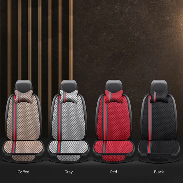 2022 Fashion Brand Car Seat Cover Set Car Lumbar Pillow Car Neck Pillow  Auto Seat Belt Cover Car Headrest Steering Wheel Cover - AliExpress