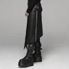 PUNK RAVE Men's Punk Removable Side Stereo Pocket Half Skirt Stage Performance Party Club Cosplay Men  Pants 4