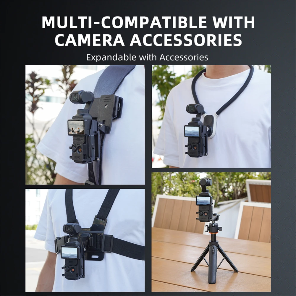 Portable Camera Mount Clip Holder Adapter Adjustable Magnetic Bracket Anti-Slip Base for DJI OSMO Pocket 3 Camera Accessories