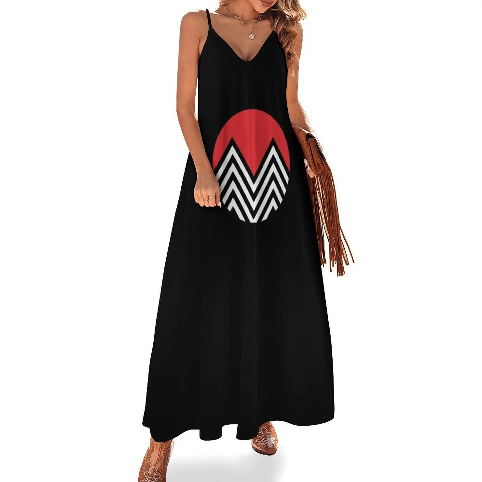 Black Lodge Sleeveless Dress summer woman dress 2024 women's evening dress 2024