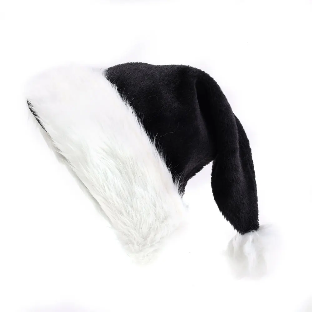 Merry Christmas Hats Thickened Long Plush Santa Claus Red Xmas Hats For Adult Kids Christmas New Year Party Decorations Gifts