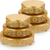 3pcs 8/10/12inch Set Golden Hollow Cake Rack Wedding Dessert Table Decoration Fruit Cake Tray Iron 1