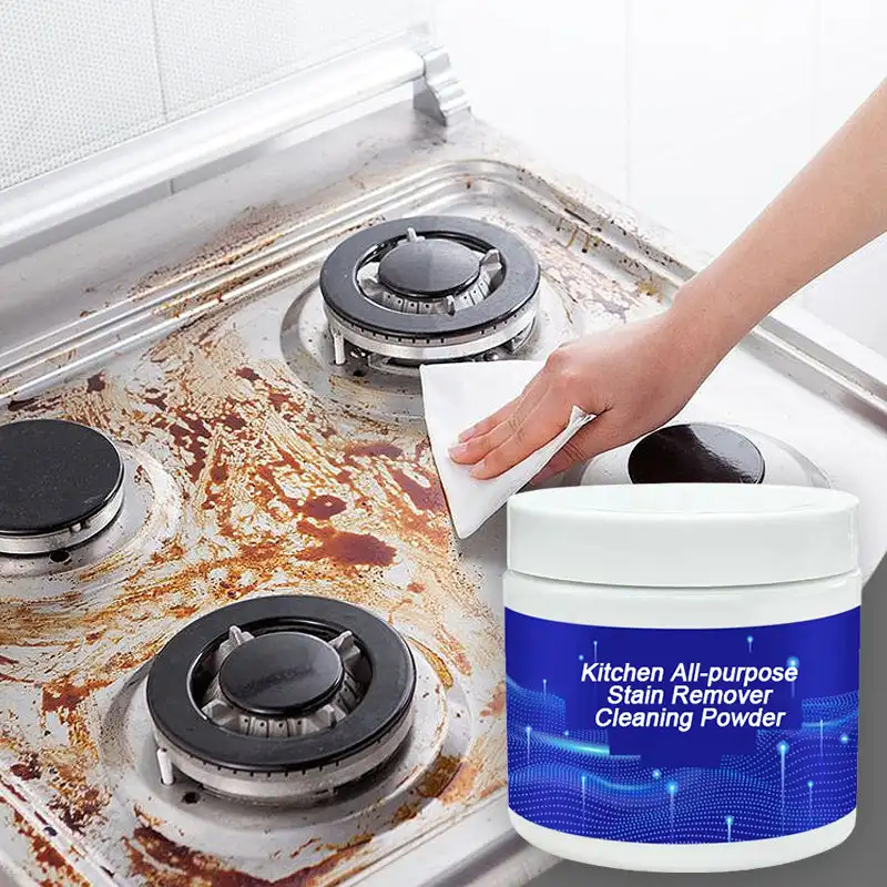 110g/250g Kitchen Stain Remover All-Purpose Heavy Oil Cleaner Foam Powder Bubble  Cleaning - AliExpress