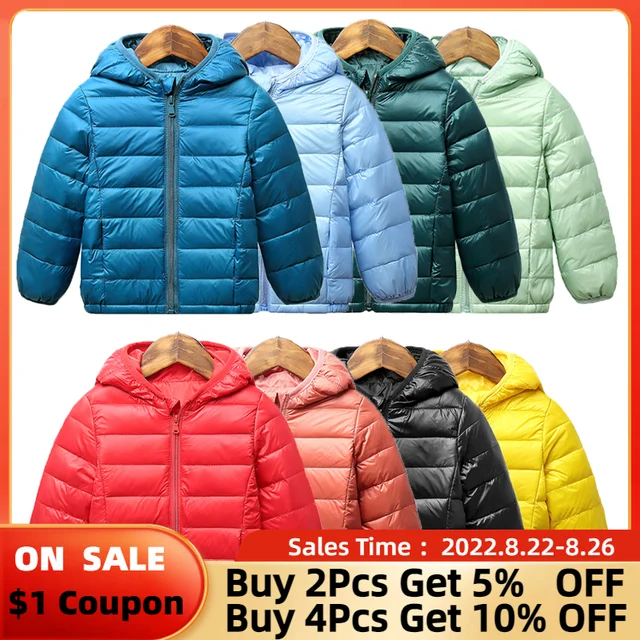 Autumn Winter Kids Down Jackets For Girls Children Warm Down Coats For Boys 2-8 Years Toddler Girls Parkas Outerwear Clothes