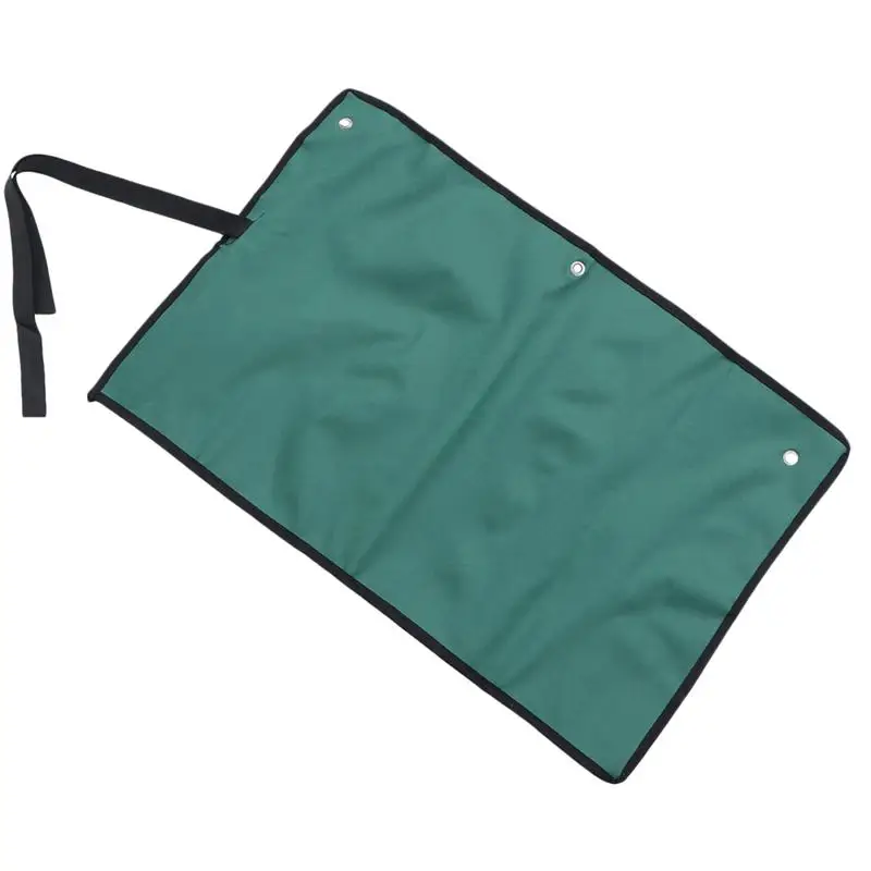 Canvas Roll Up Tools Storage Bag 14-Pocket Spanner Wrench Organizer Pouch Dual-Purpose Wrench Storage Bag(Random pattern) tool box chest