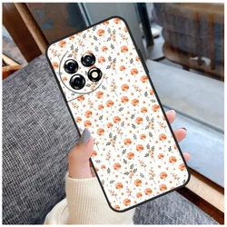 Orange Flower Pattern Phone Case - Elegant and Vibrant Design Protective Cover for OnePlus Nord N30 (QQ3970)