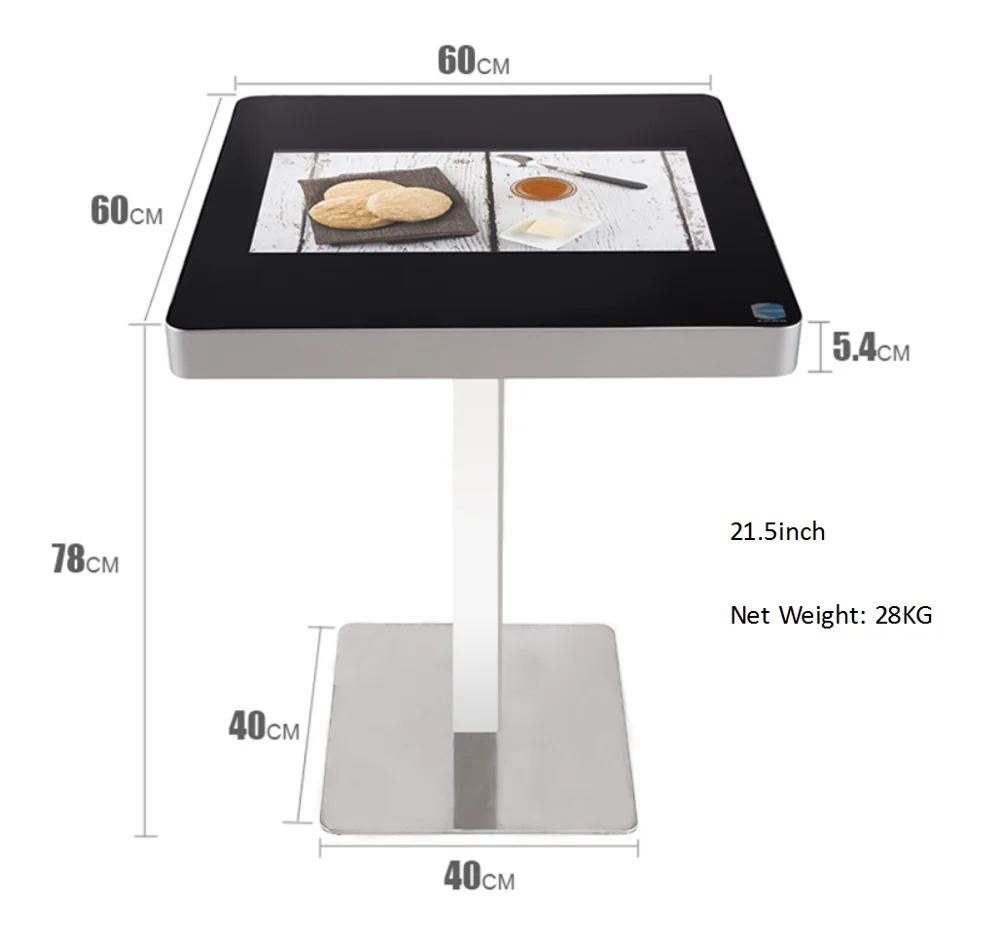 Mesa de café esperta interativa do jogo do Multi-toque, mesa do restaurante,  PC LCD - AliExpress