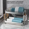New Dish Drainer Kitchen Storage Organization Stainless Steels Drainer Kitchen Dishes Kitchenware Tableware Drainer Board Rack 6
