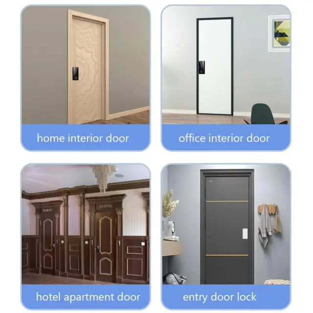Aluminum Alloy Smart Card Digital Code Lock Anti-theft Design Bluetooth-compatible Biometrics Door Lock Easy Installation 4