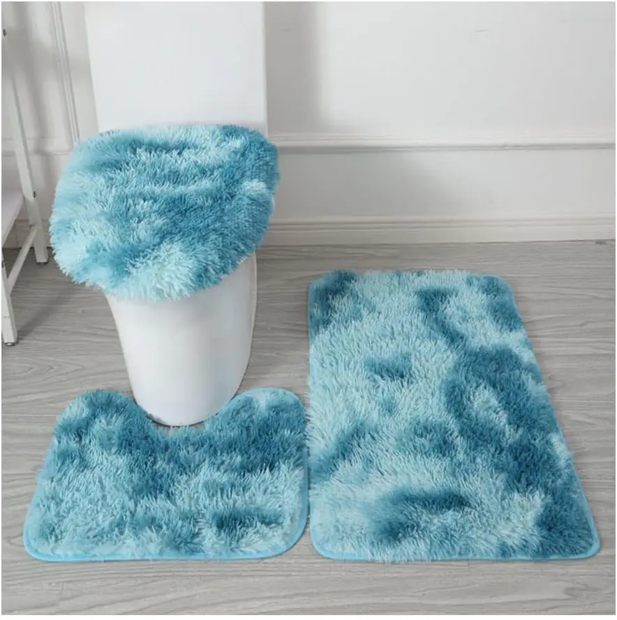 Description Picture 3 of itemVIKAMA 3PCS Thick Toilet Seat Cover Set - Plush Fur Toilet Seat Pad - Winter Anti-Slip Soft Carpet Home Decor