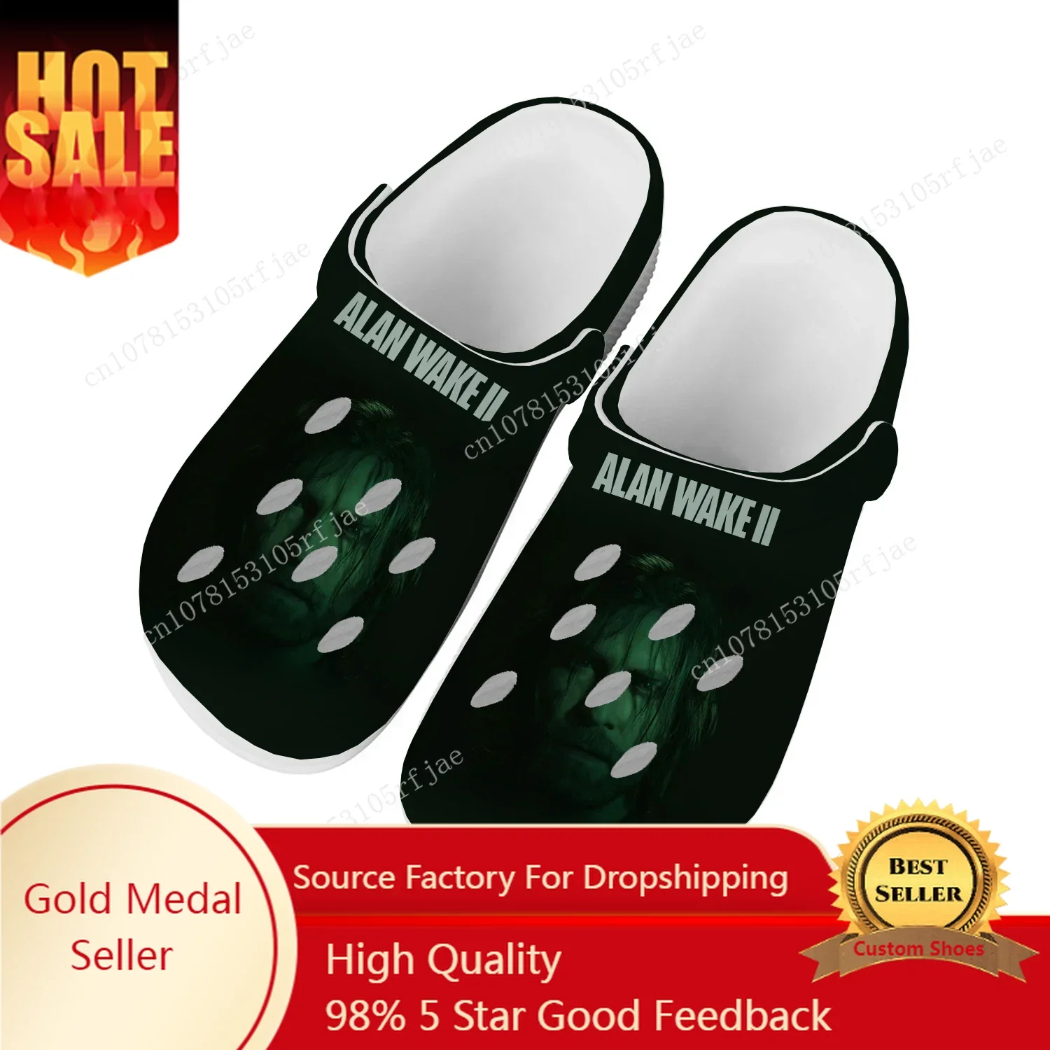 

Alan Wake2 Home Clogs Hot 3D Game Mens Womens Youth Boys Girls Fashion Sandals Shoes Garden Custom Shoes Beach Hole Slippers
