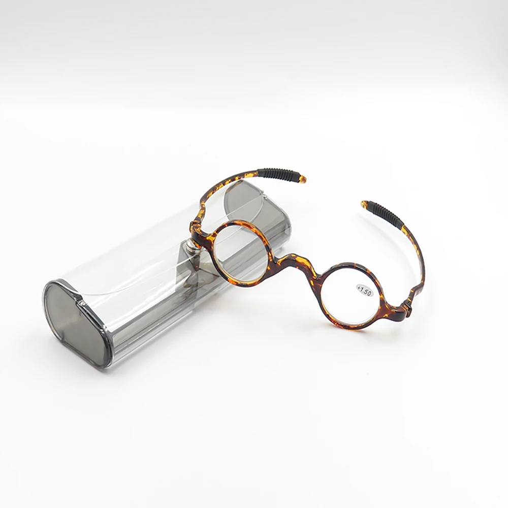 IENJOY Lesebrille, Anti-Blaulicht, runder Rahmen, Lesebrille für Herren, ultraleicht, TR, Presbyopie-Brille mit Box, Dioptrien 1,0–4,0 – Detail 9