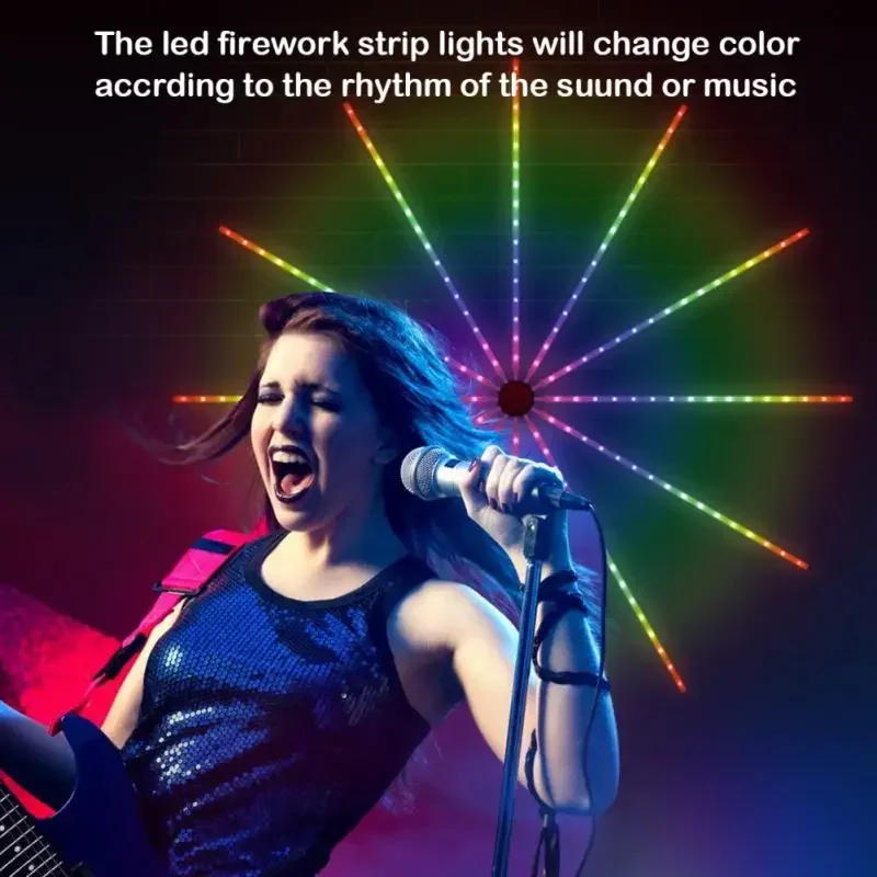 Description Picture 6 of itemFirework Lights LED Strip App Control Fairy Light Bluetooth Smart RGB Color Firework Lights with Music Sync LED Fireworks Lights