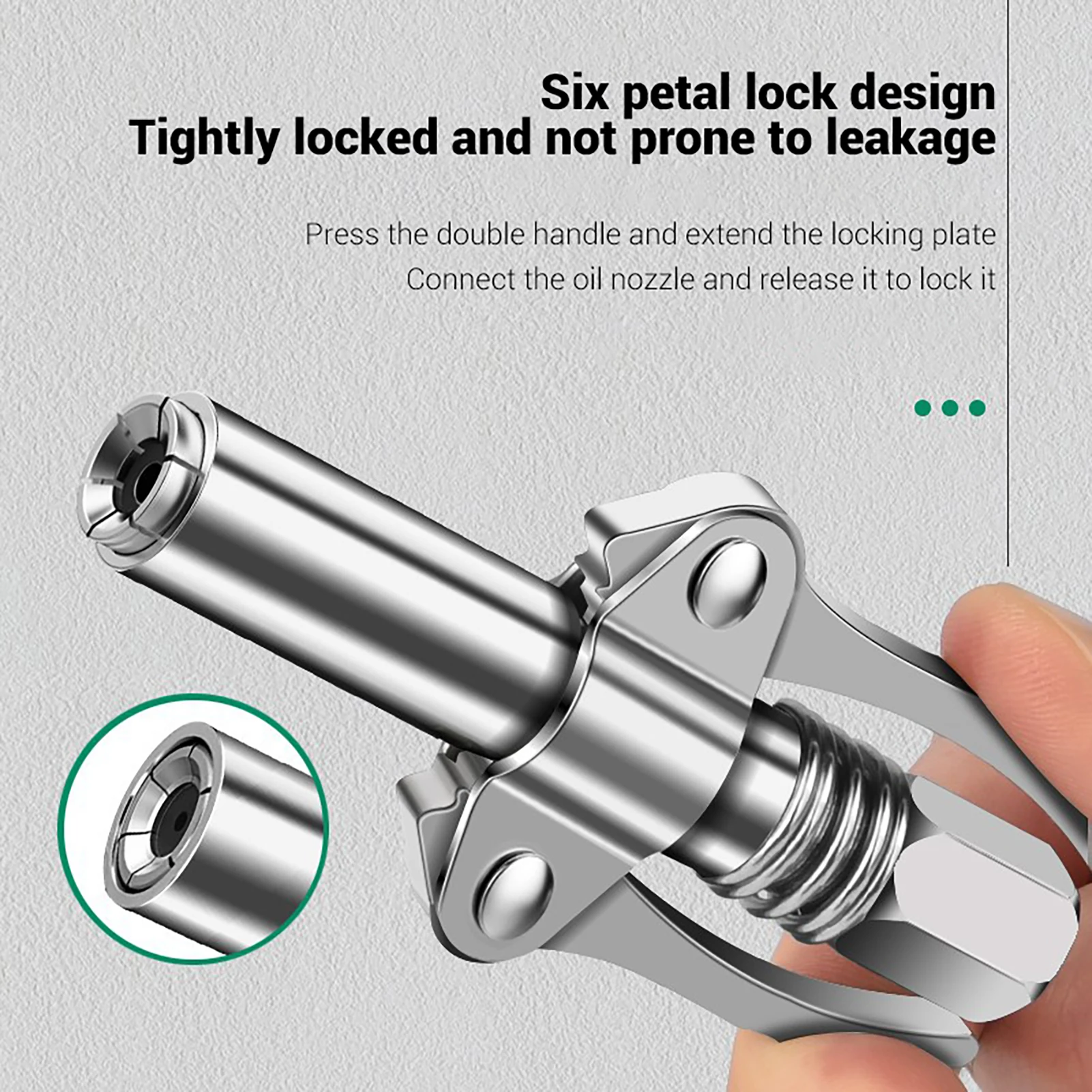Double Handles Grease Gun Tip Double Handle Locking Pliers Grease Machine Nozzle Suitable for Automobiles Ships xobw