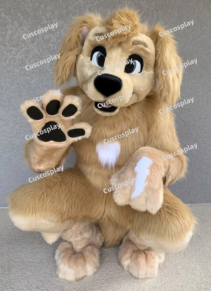 

Brown Fur Fox Dog Husky Mascot Costume Furry Suit Fursuit Halloween Christmas Birthday Party Gift