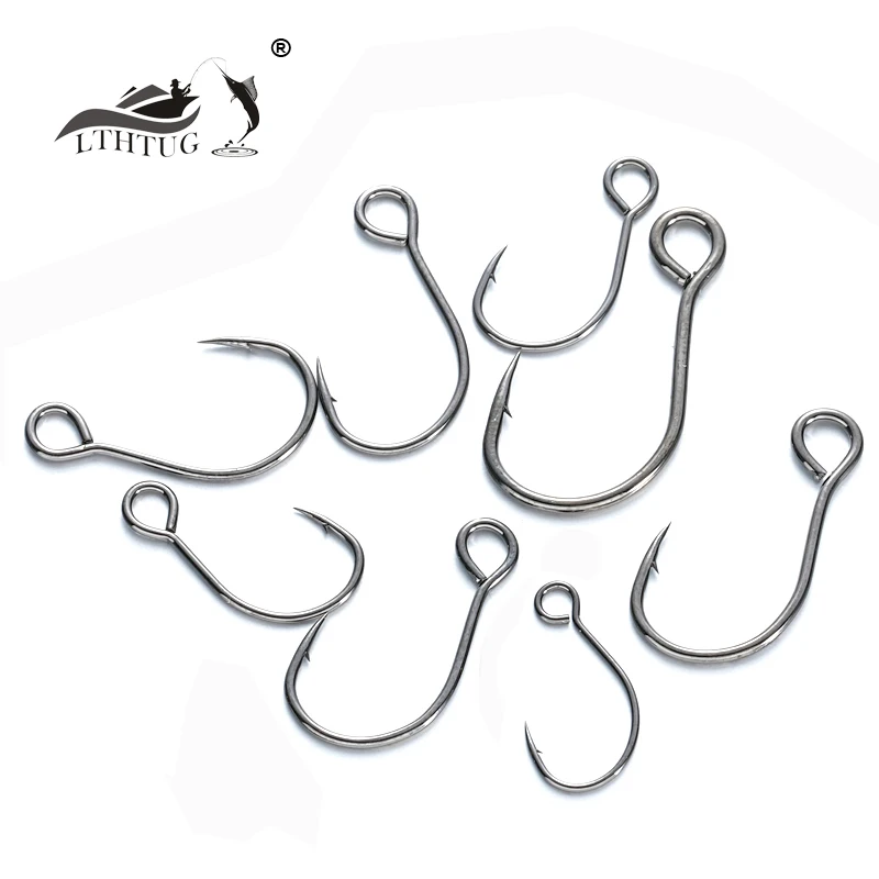 Crochets d'appât décalés cercle noir platine 20 ct Eagle Claw