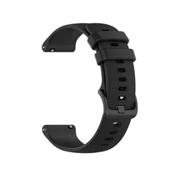 Versatile Silicone Watch Strap - Premium Adjustable Band Bracelet - 20mm Width (Black)