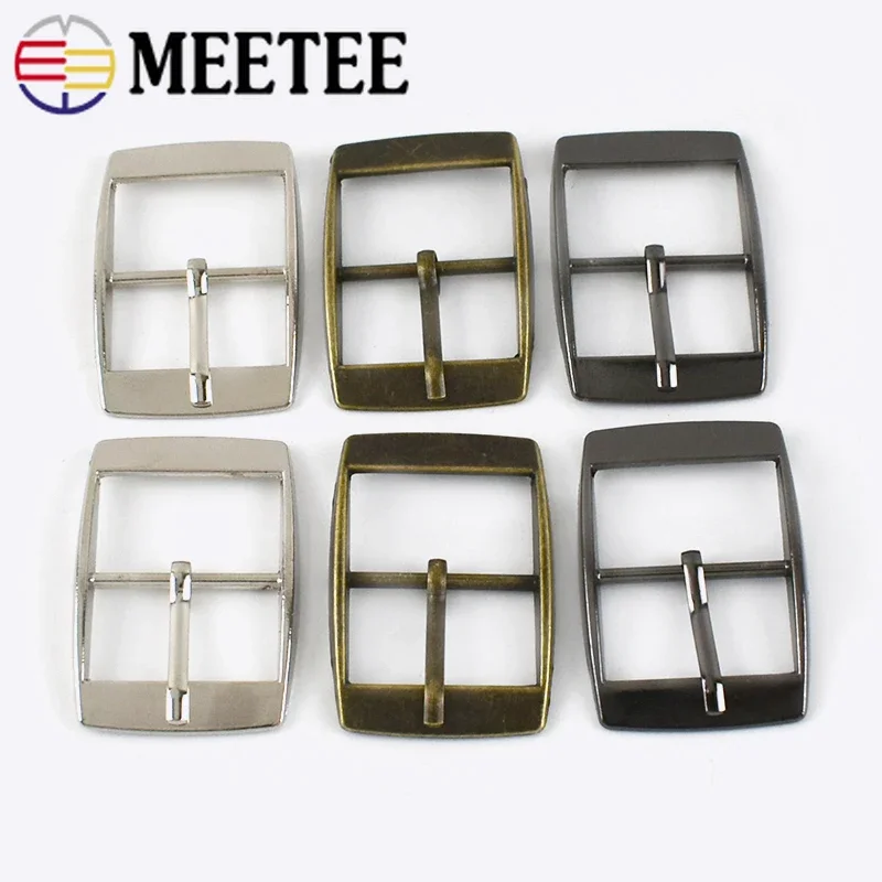 

5/10Pcs Meetee 15-30mm Metal Belt Pin Buckles For Backpack Strap Clip Hook Webbing Adjust Clasp DIY Leather Craft Accessories