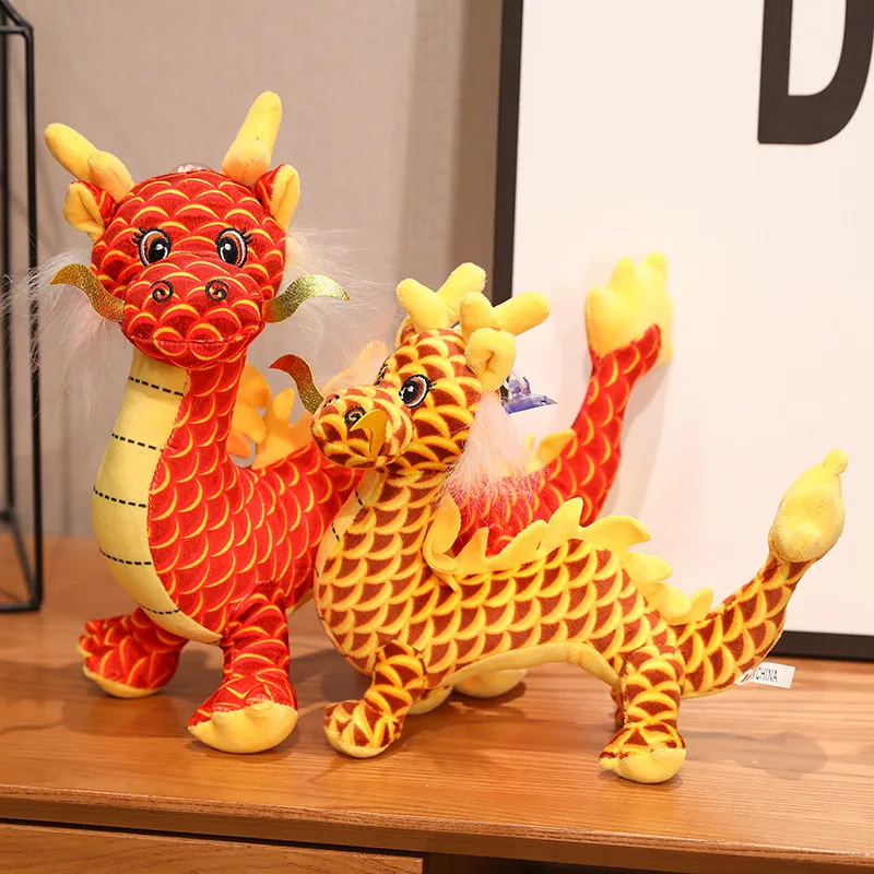 

15/25/35/45cm Simualtion Chinese Dragon Plush Toy Cute Stuffed Animals Dragons Plushies Doll Anime Soft Kids Toys for GirlsGifts