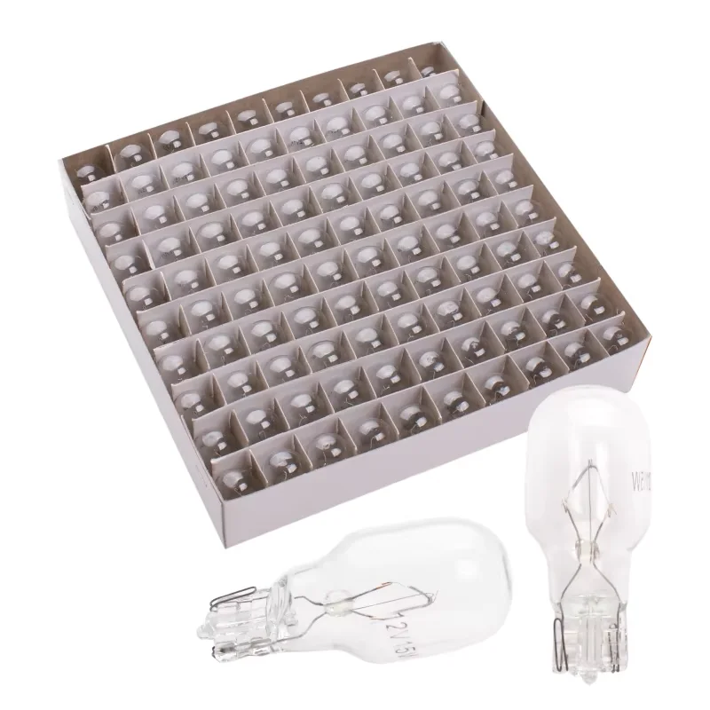Bulk Pack of 100 Warm White Halogen Interior Clearance Lights - 12V, 16W, Clear Glass Amber