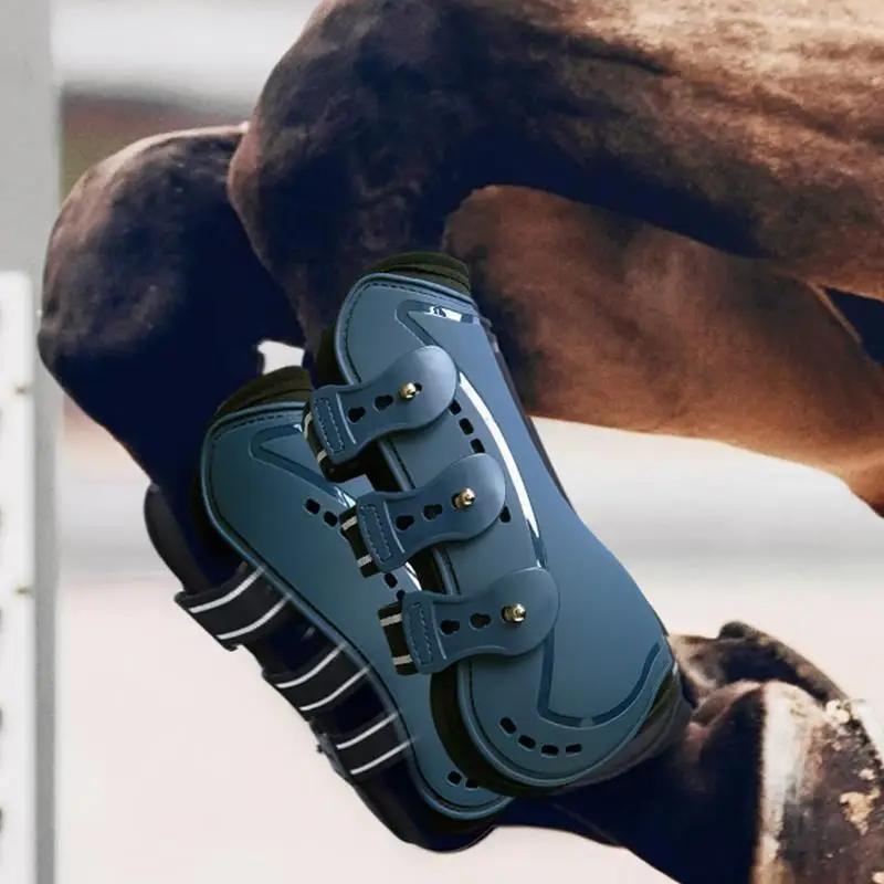 Horse Boots For Horses Front Feet Horse Leg Protectors Front Boots Breathable Front Leg Guard Shock-Absorbing Sport Boots Horse 6