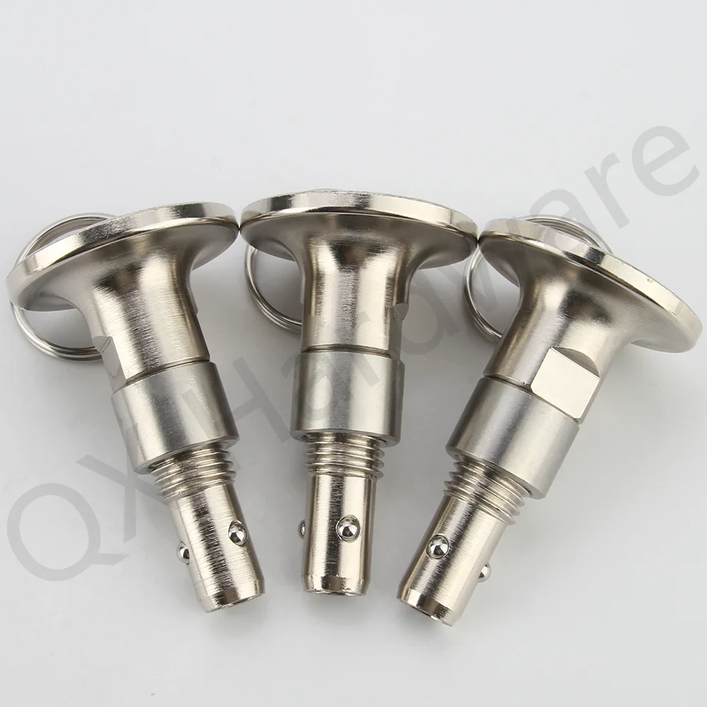 QX125 Stainless Steel Quick Release Pins Carbon Steel With Nickel-plated Treatment Body Ball Lock Pin With Ring M8/M12