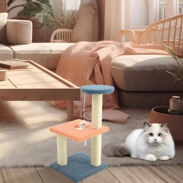 다층 디자인과 다층 플랫폼을 갖춘 고양이 타워