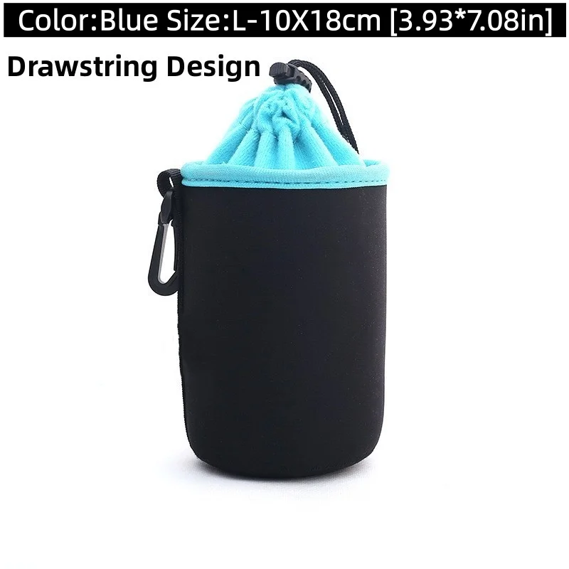 Waterproof Camera Lens Pouch Bag – Soft Drawstring Protector Case