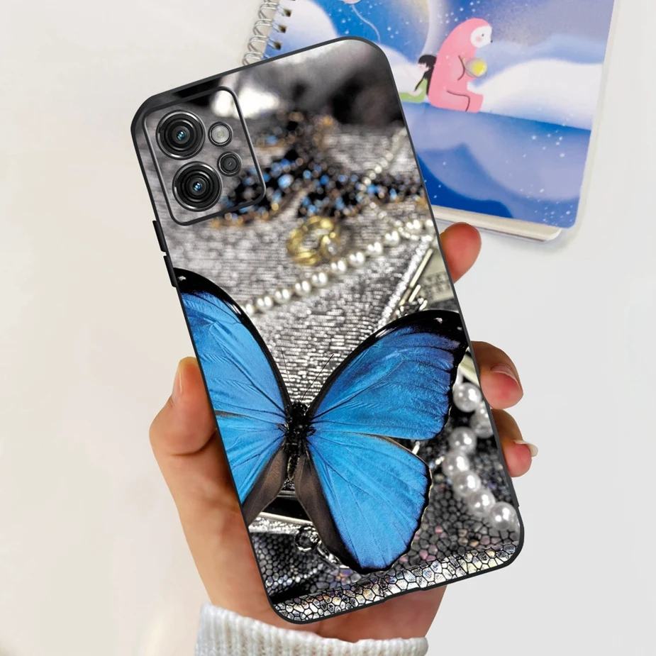 Cute Cat Butterfly Soft Silicone Phone Case, 6.5'' Coque