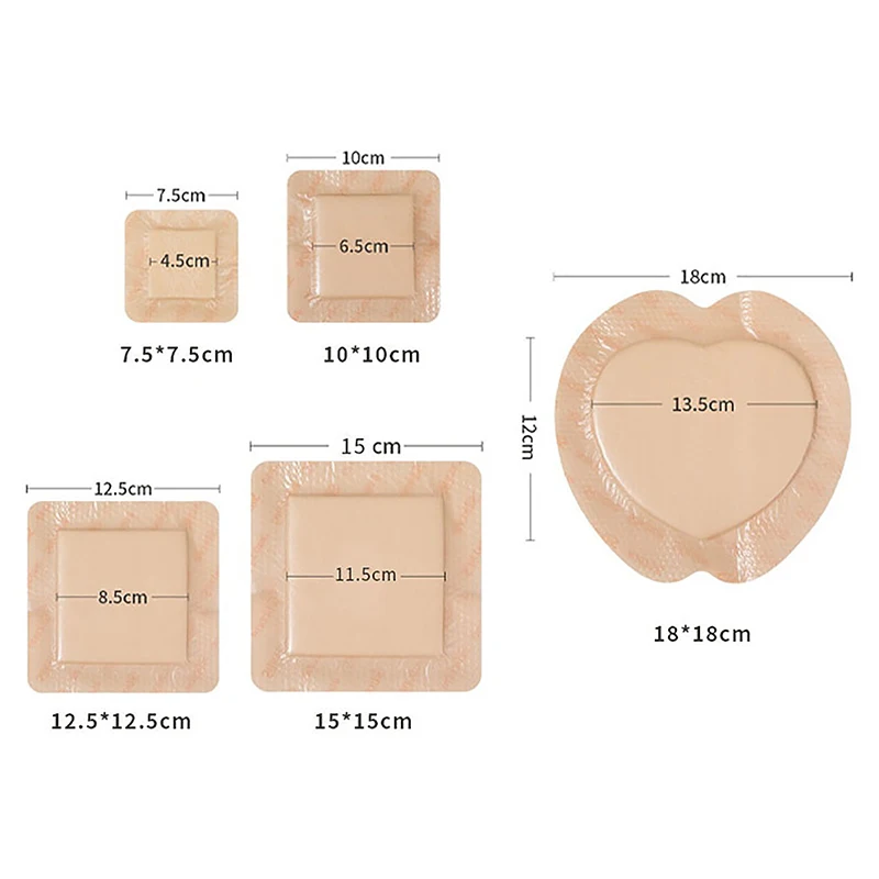 

1Pcs Bedsore Healing Pad Thin Soft Ulcer Healing Acne Patch Hydrocolloid Adhesive Wound Dressing Breathable Sweat Resistant